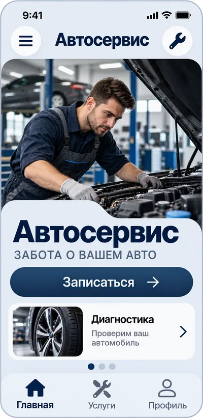 Пример сайта автосервиса
