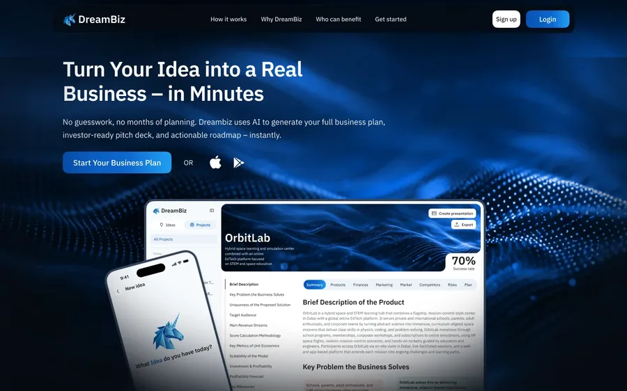 Landing page