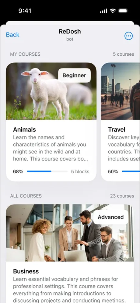 ReDosh: courses