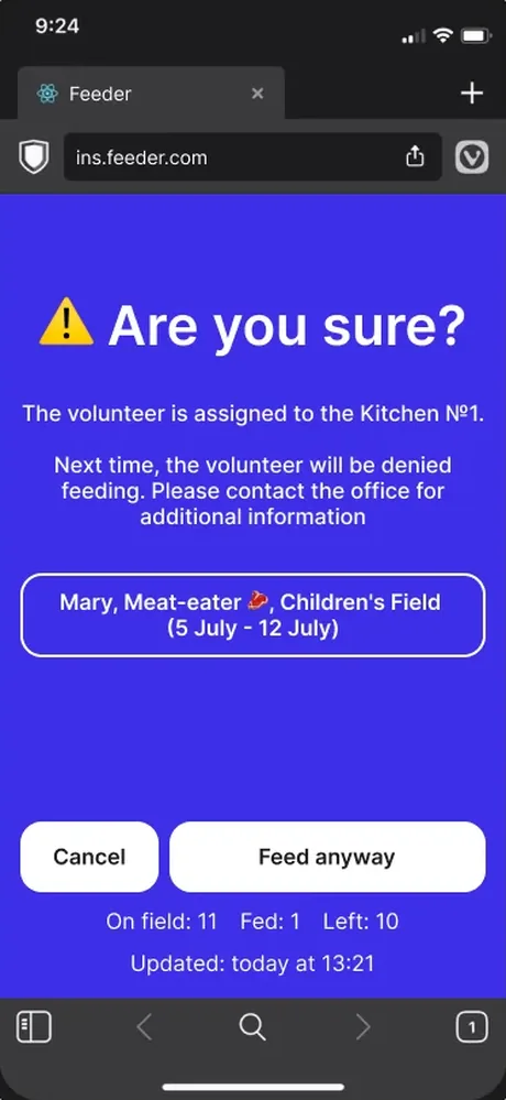Warning